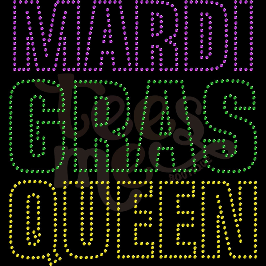 Mardi Gras Queen ss16 RHINESTONE TRANSFER
