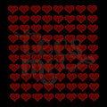 Rhinestone Heart Sheet 1" RHINESTONE TRANSFER