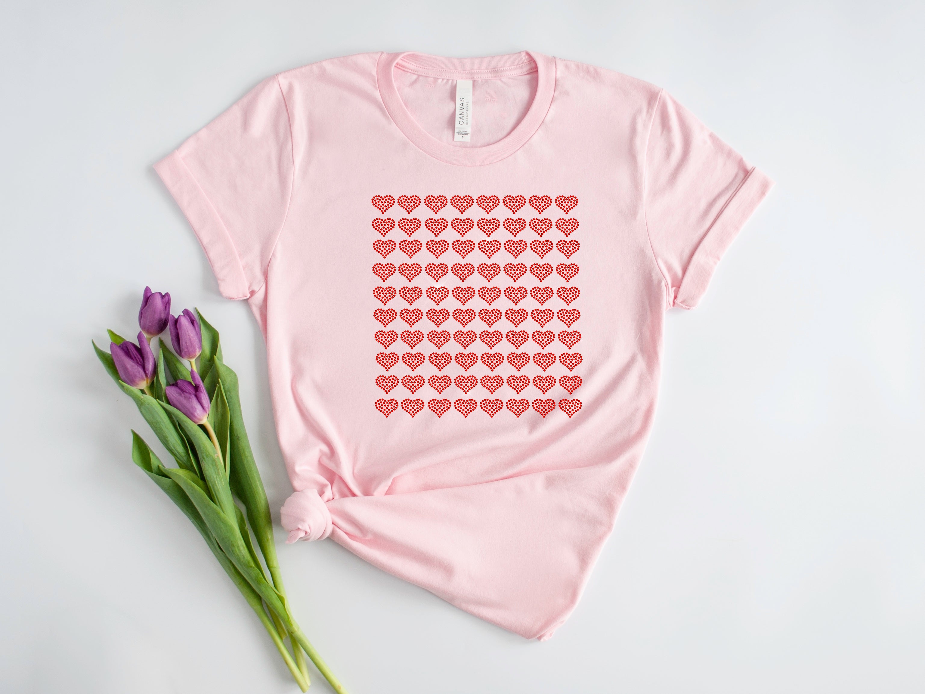 Rhinestone Heart Sheet 1" RHINESTONE TRANSFER