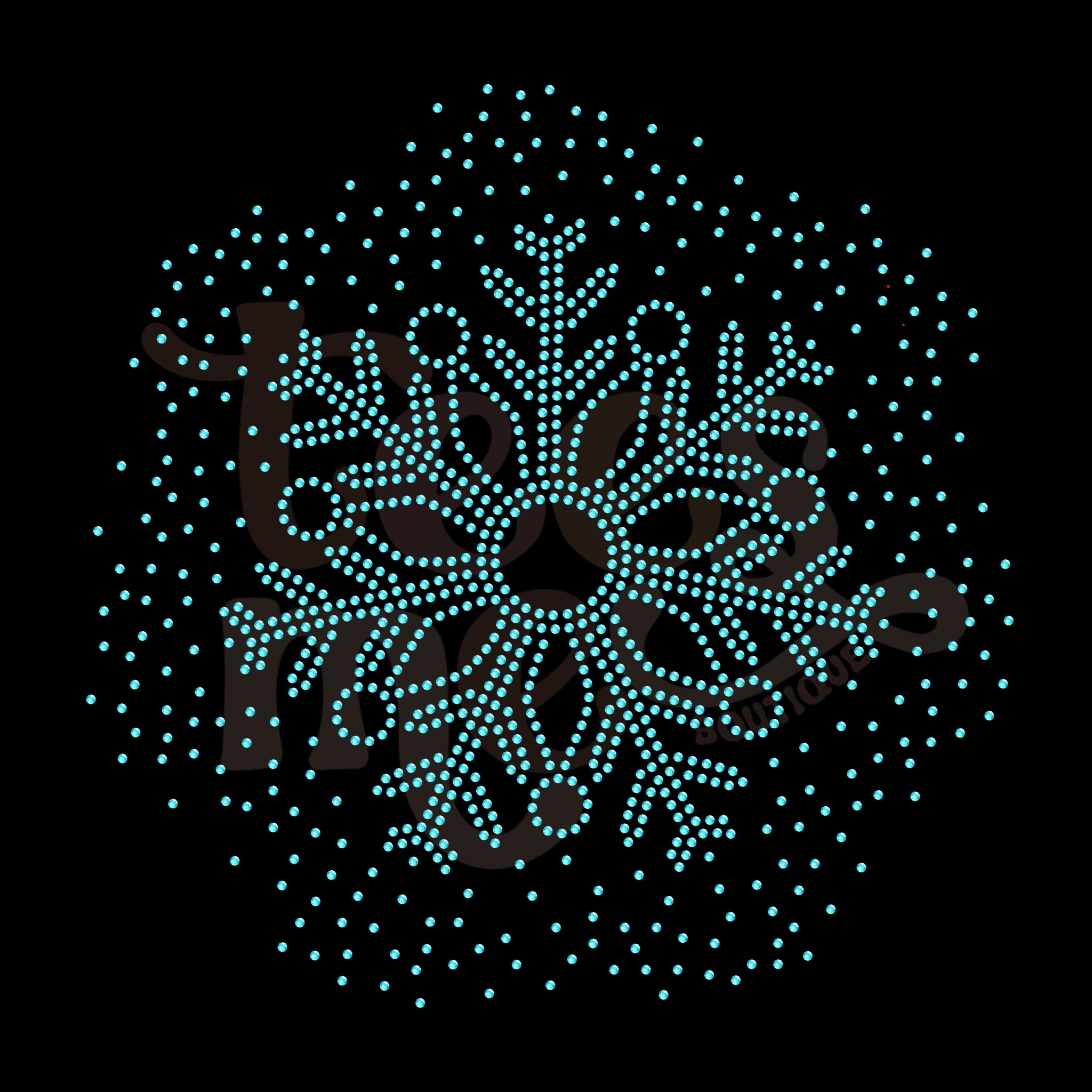 Snowflake Scatter RHINESTONE TRANSFER – Tees Me Boutique