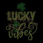Lucky Clover Vibes RHINESTONE TRANSFER