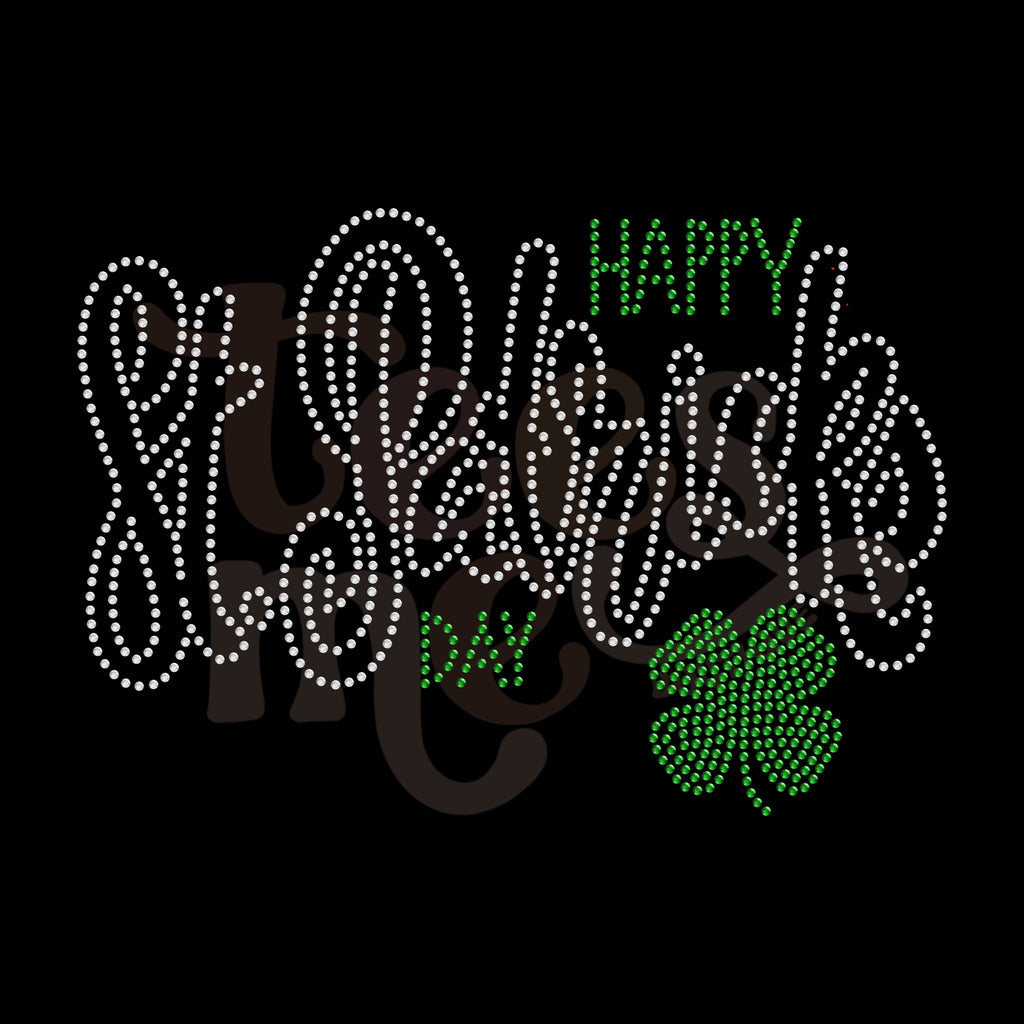 Happy St. Patrick's Day RHINESTONE TRANSFER