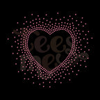 Heart Scatter SS10 RHINESTONE TRANSFER