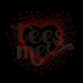Heart Scatter SS10 RHINESTONE TRANSFER