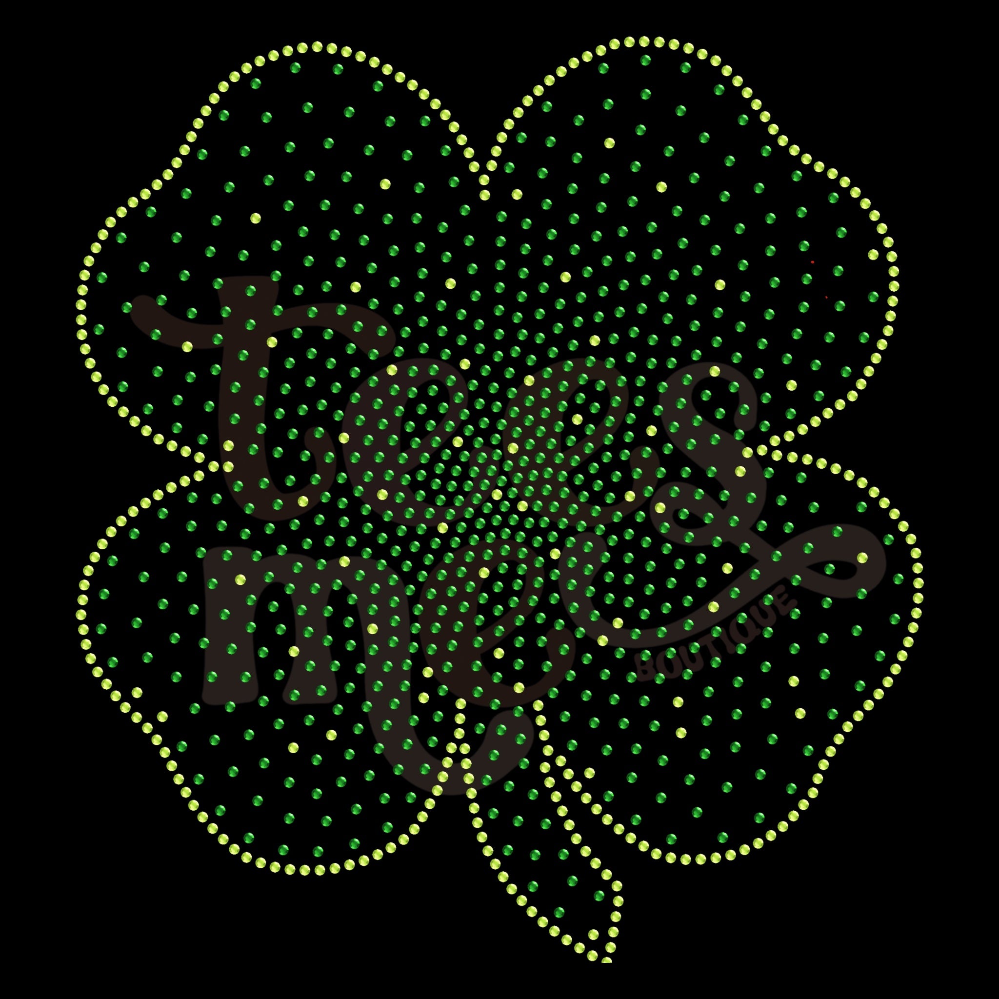 Shamrock Inside Scatter RHINESTONE TRANSFER