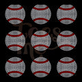 3” Baseball Pocket  SPANGLE TRANSFER