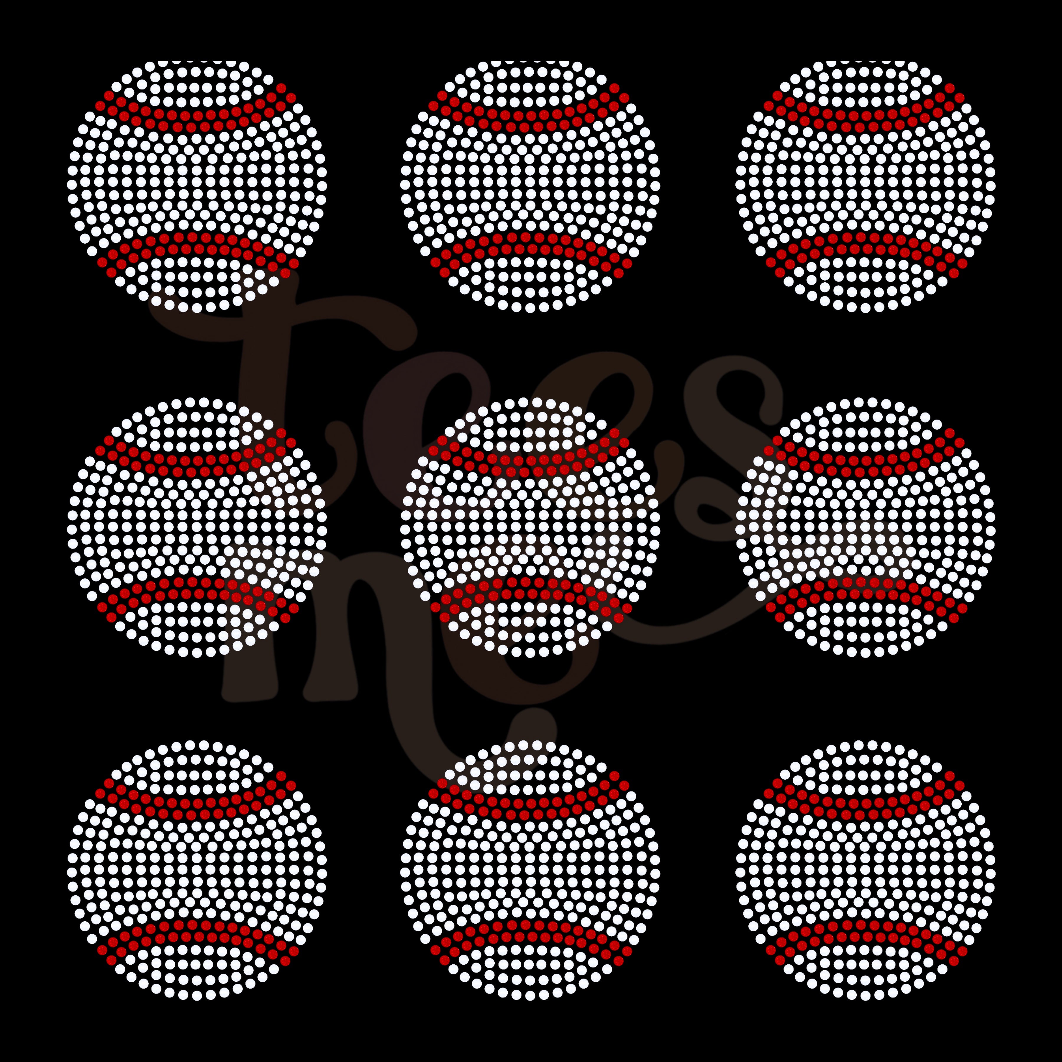 3” Baseball Pocket  SPANGLE TRANSFER