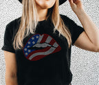 Patriotic Lips SPANGLE TRANSFER