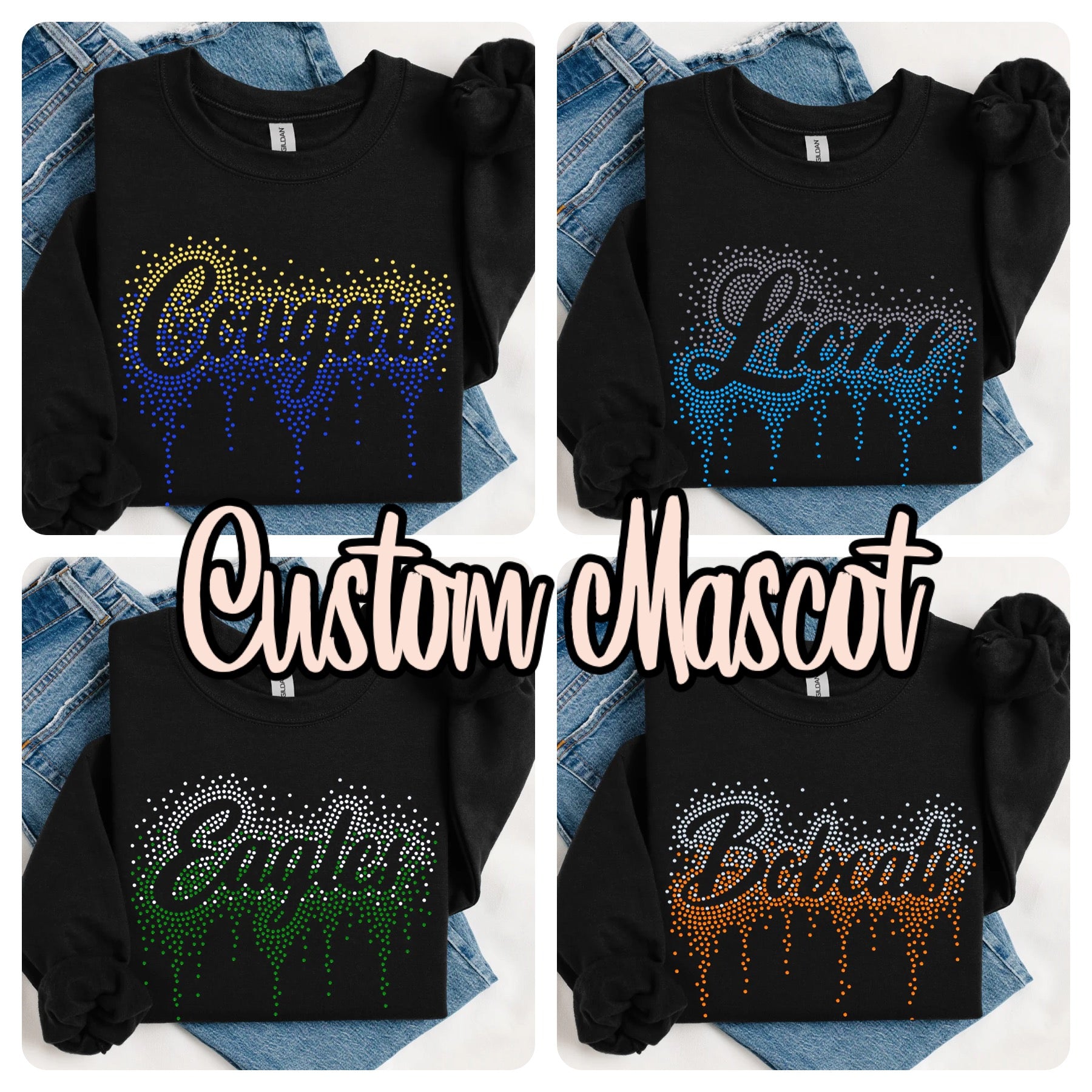 Custom Ombre Drip SPANGLE TRANSFER 7-10 BUSINESS DAY TAT