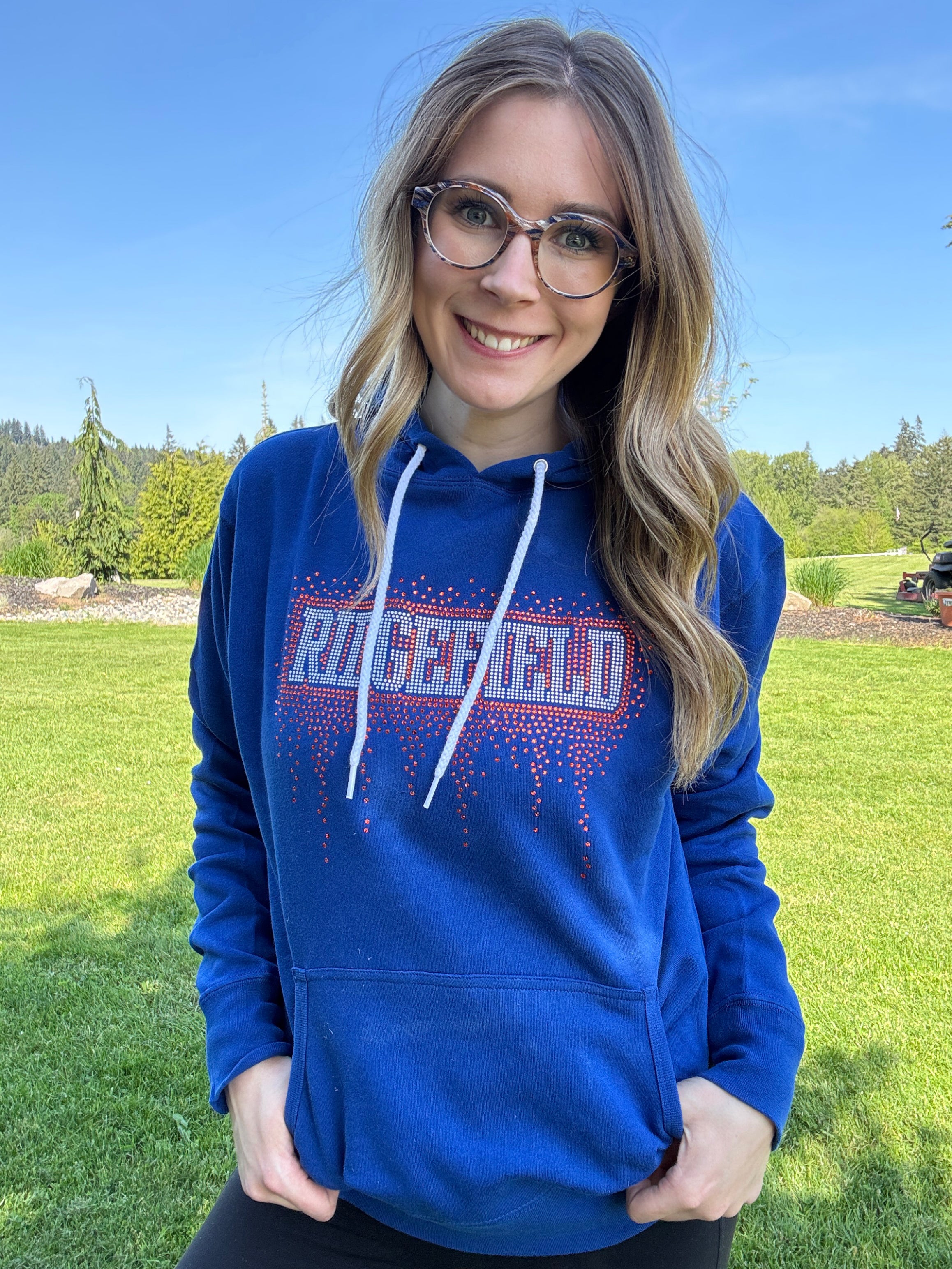 Ridgefield Athletic Drip Rhinestone Hoodie