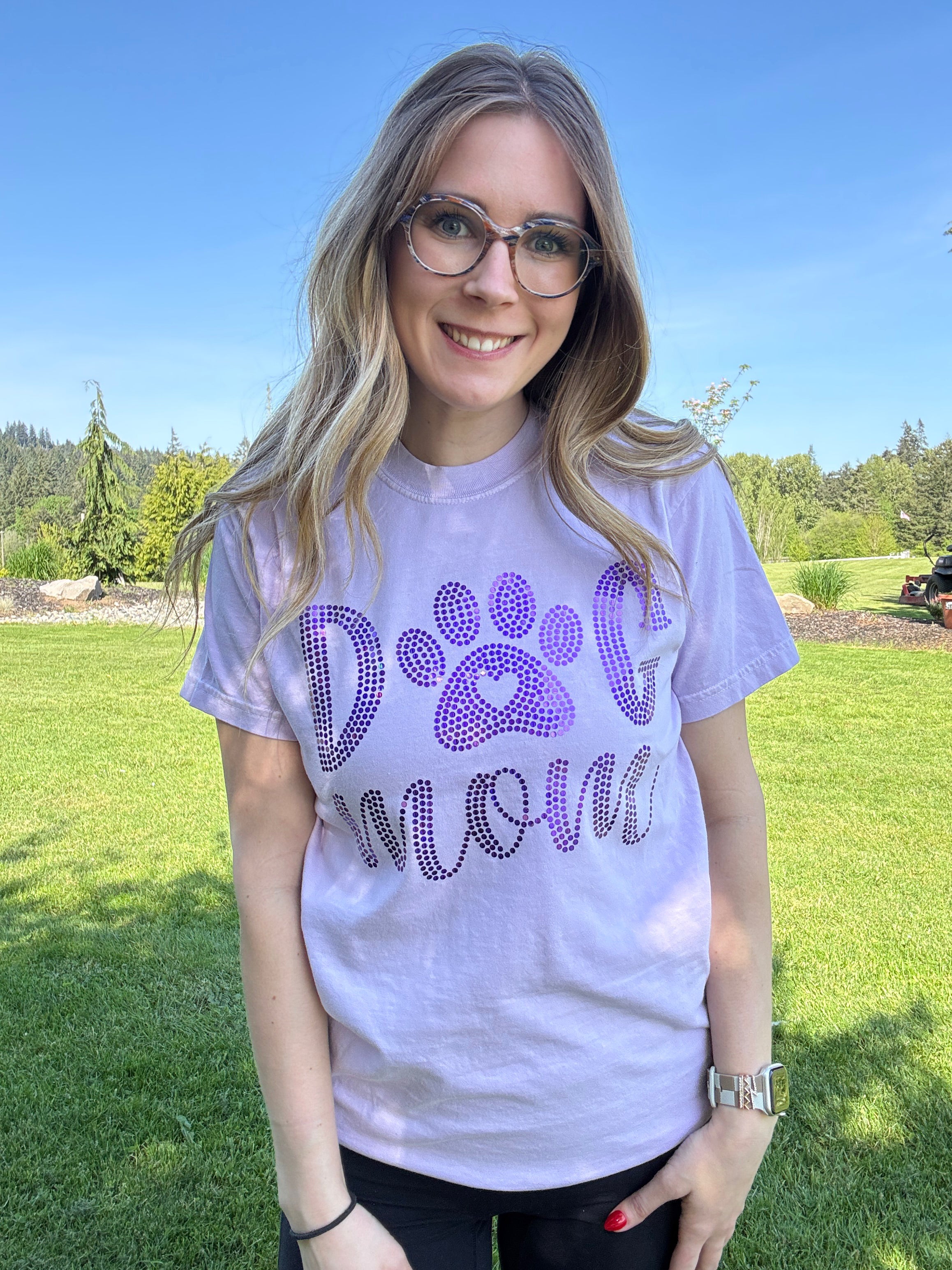 Dog Mom Spangle Tee