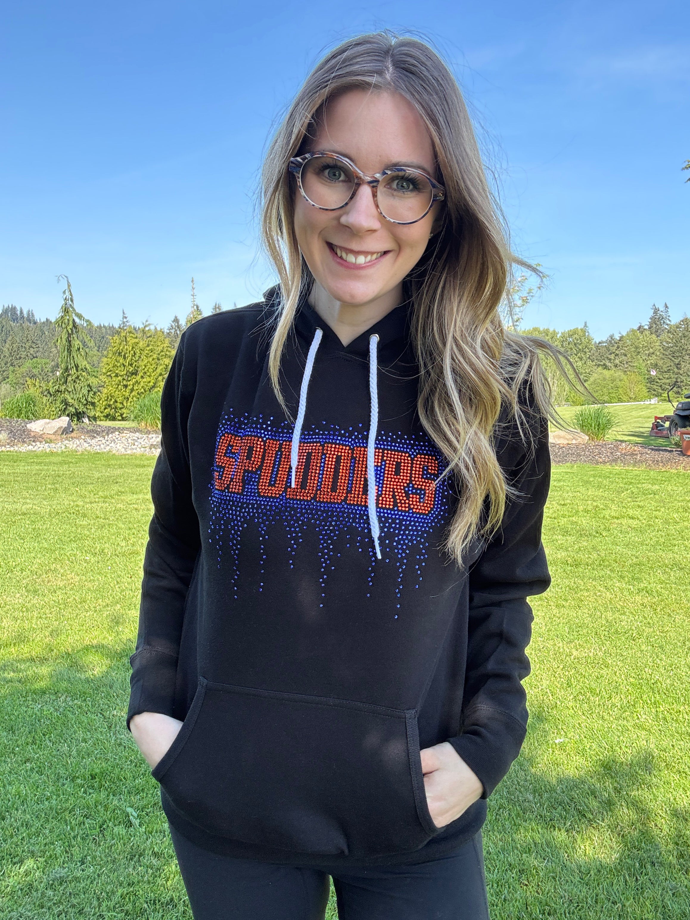 Spudders Athletic Drip Rhinestone Hoodie