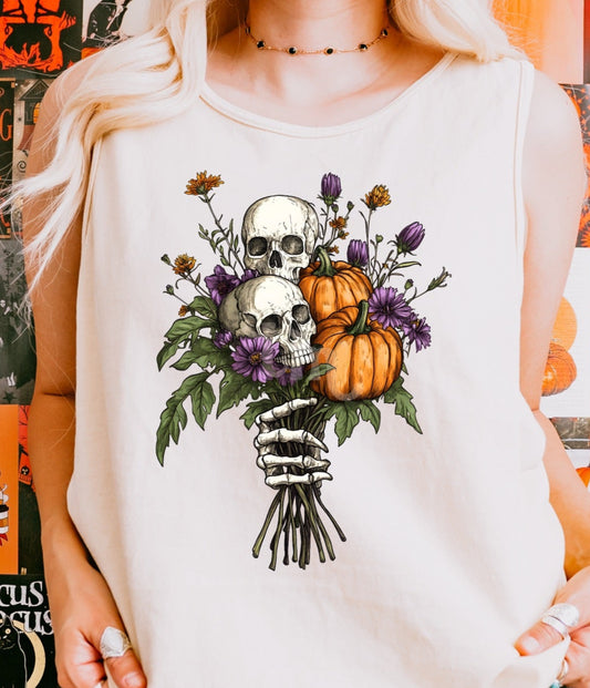 Skull Pumpkin Bouquet MATTE CLEAR FILM