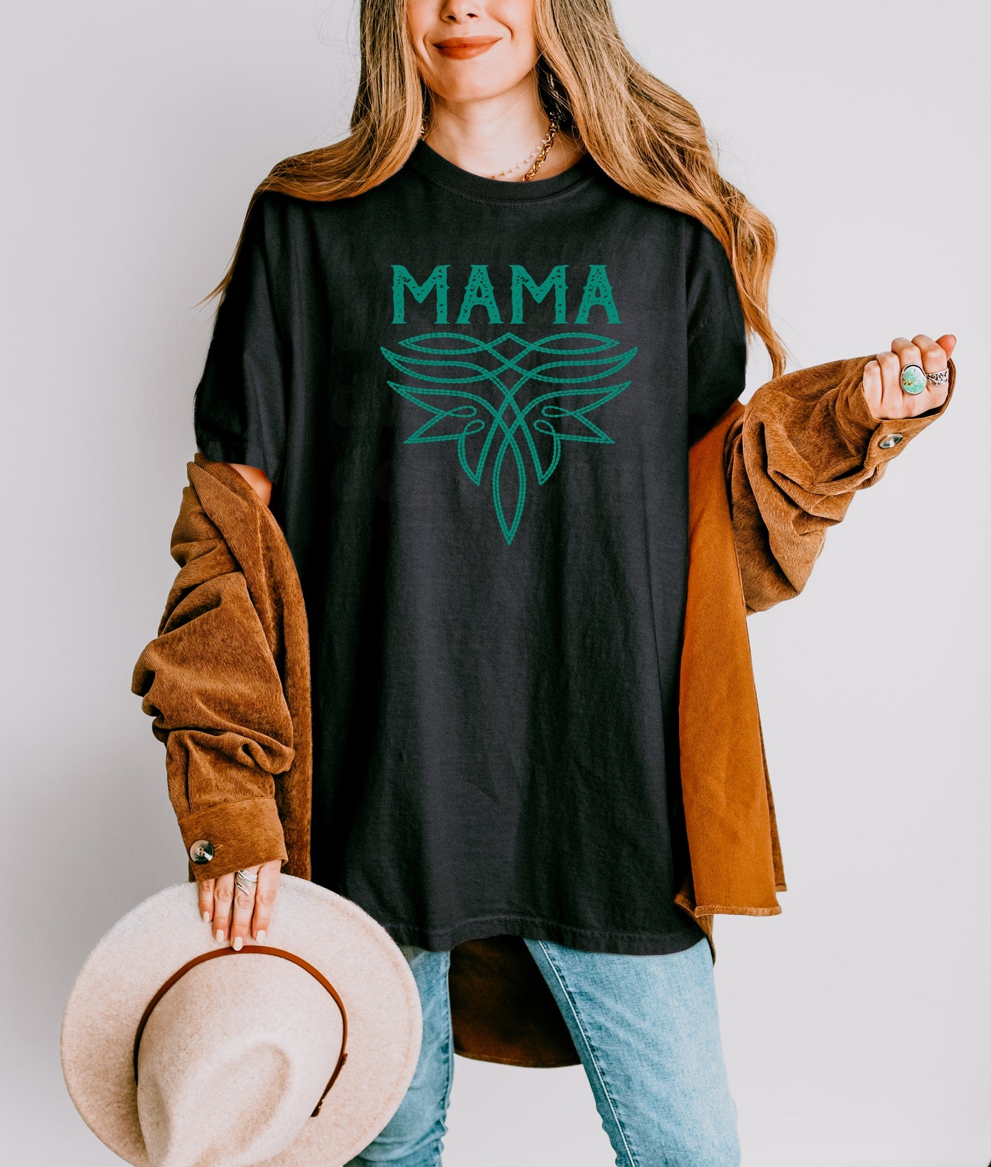 Boot Stitch Mama TEAL INK