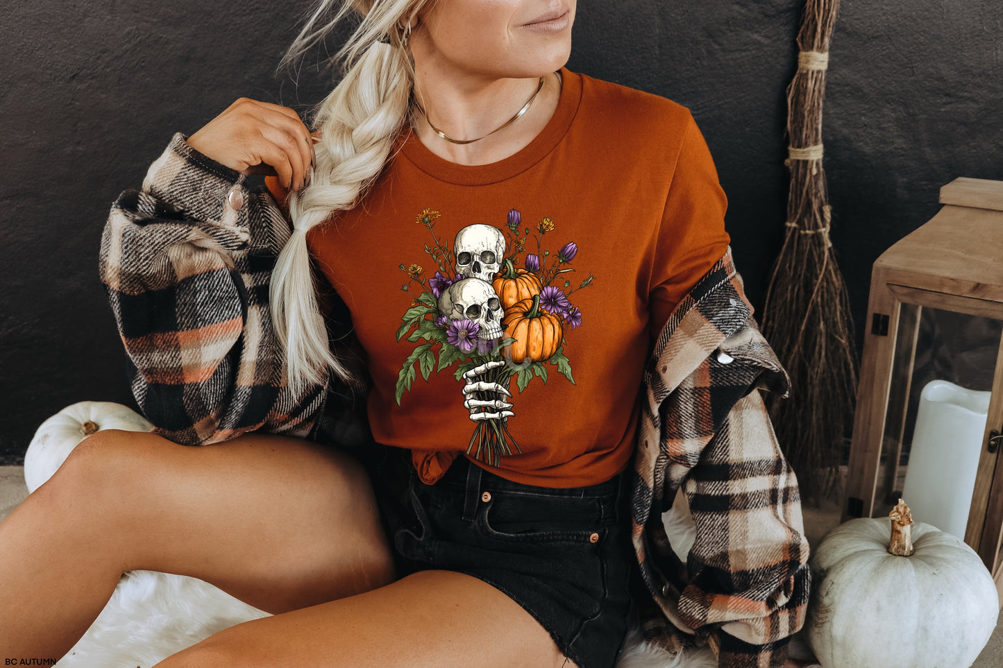 Skull Pumpkin Bouquet MATTE CLEAR FILM