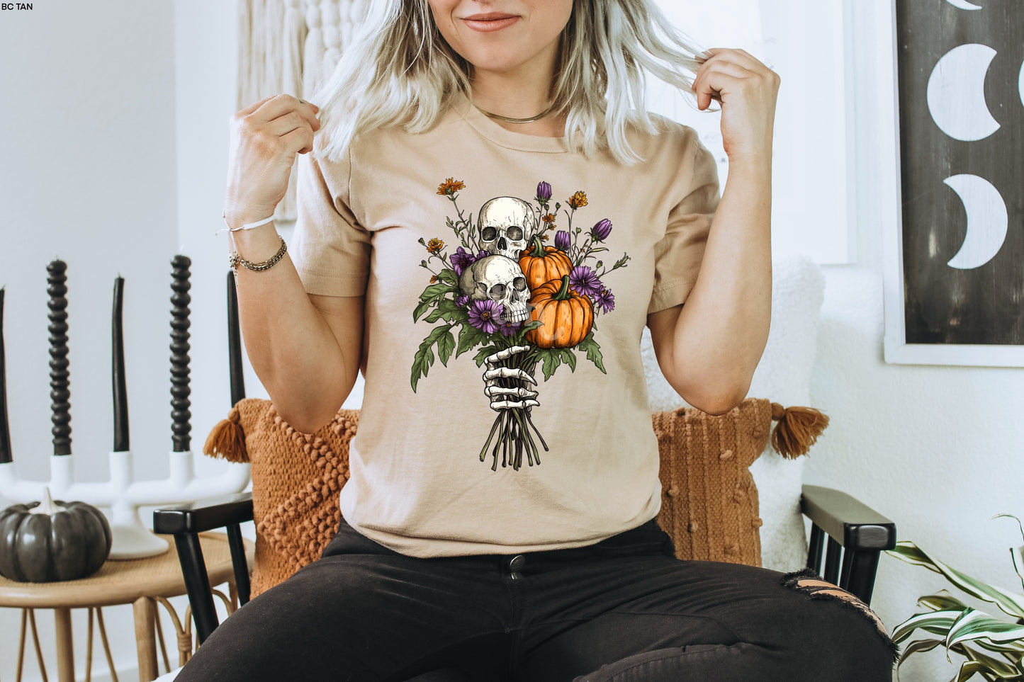 Skull Pumpkin Bouquet MATTE CLEAR FILM