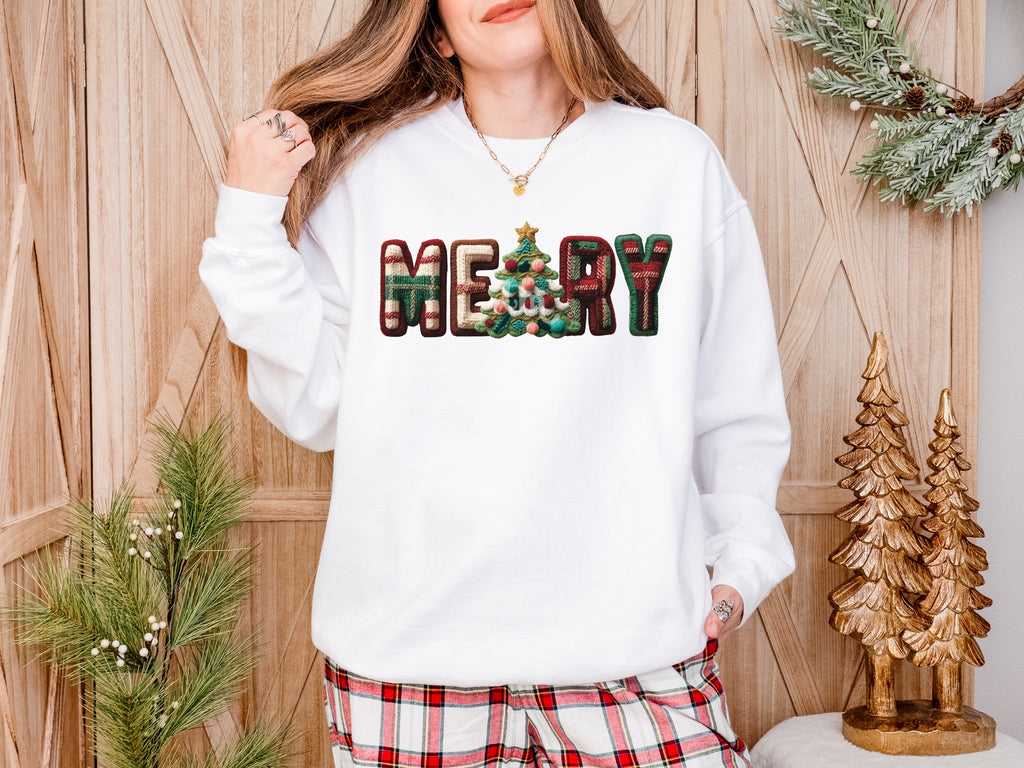 Faux Embroidery Plaid Merry MATTE CLEAR FILM