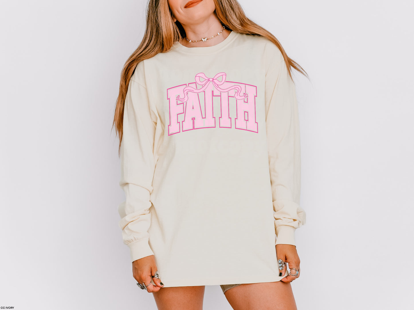 Pink Varsity Faith Coquette MATTE CLEAR FILM