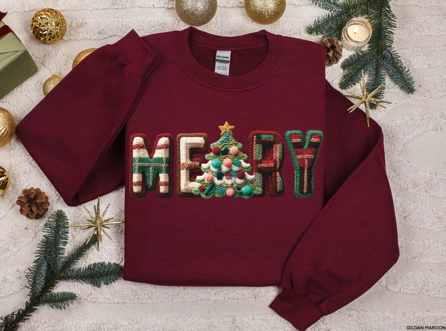 Faux Embroidery Plaid Merry MATTE CLEAR FILM