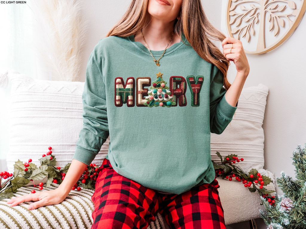 Faux Embroidery Plaid Merry MATTE CLEAR FILM