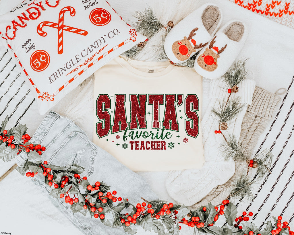 Santa's Favorite Teacher MATTE CLEAR FILM