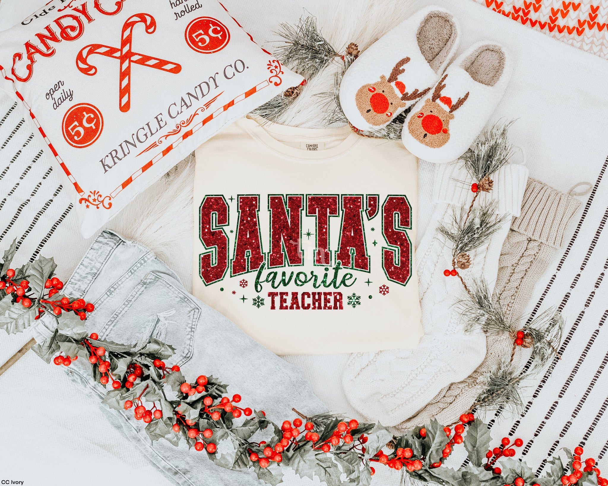 Santa's Favorite Teacher MATTE CLEAR FILM