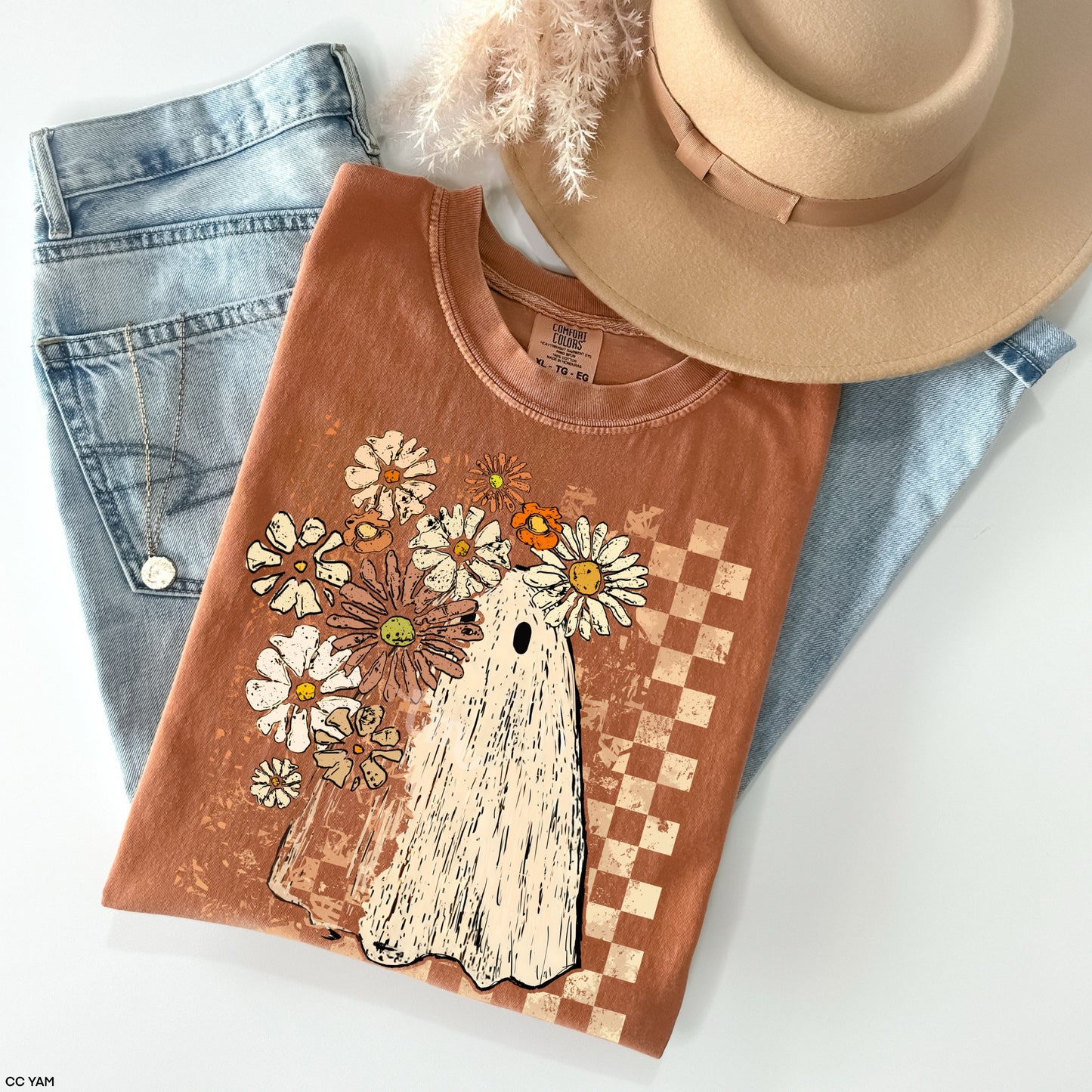 Distressed Retro Checkered Ghost MATTE CLEAR FILM