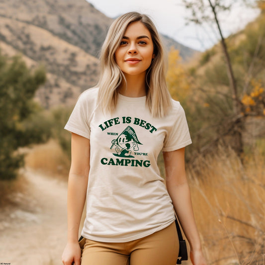 Life Is Better When Camping HUNTER GREEN INK