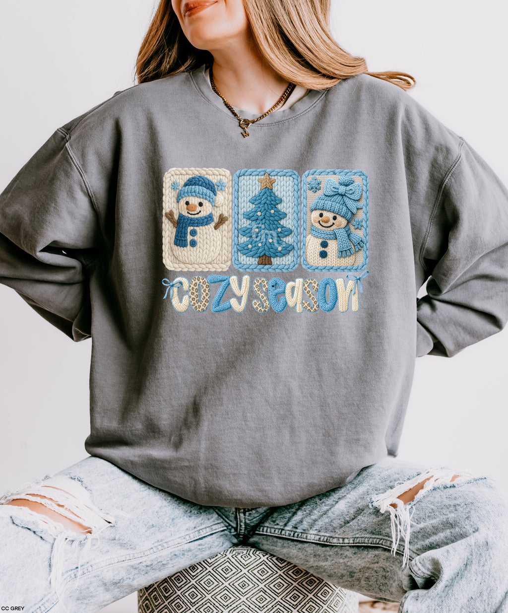 TMT // Faux Embroidery Snowman Cozy Season MATTE CLEAR FILM