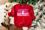 GLITTER Faux Embroidery Merry & Bright MATTE CLEAR FILM
