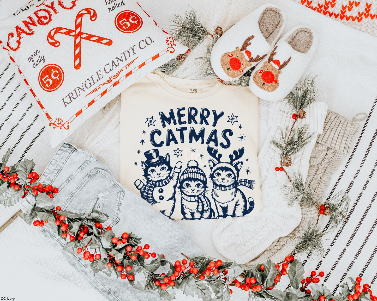 TMT // Merry Catmas NAVY INK