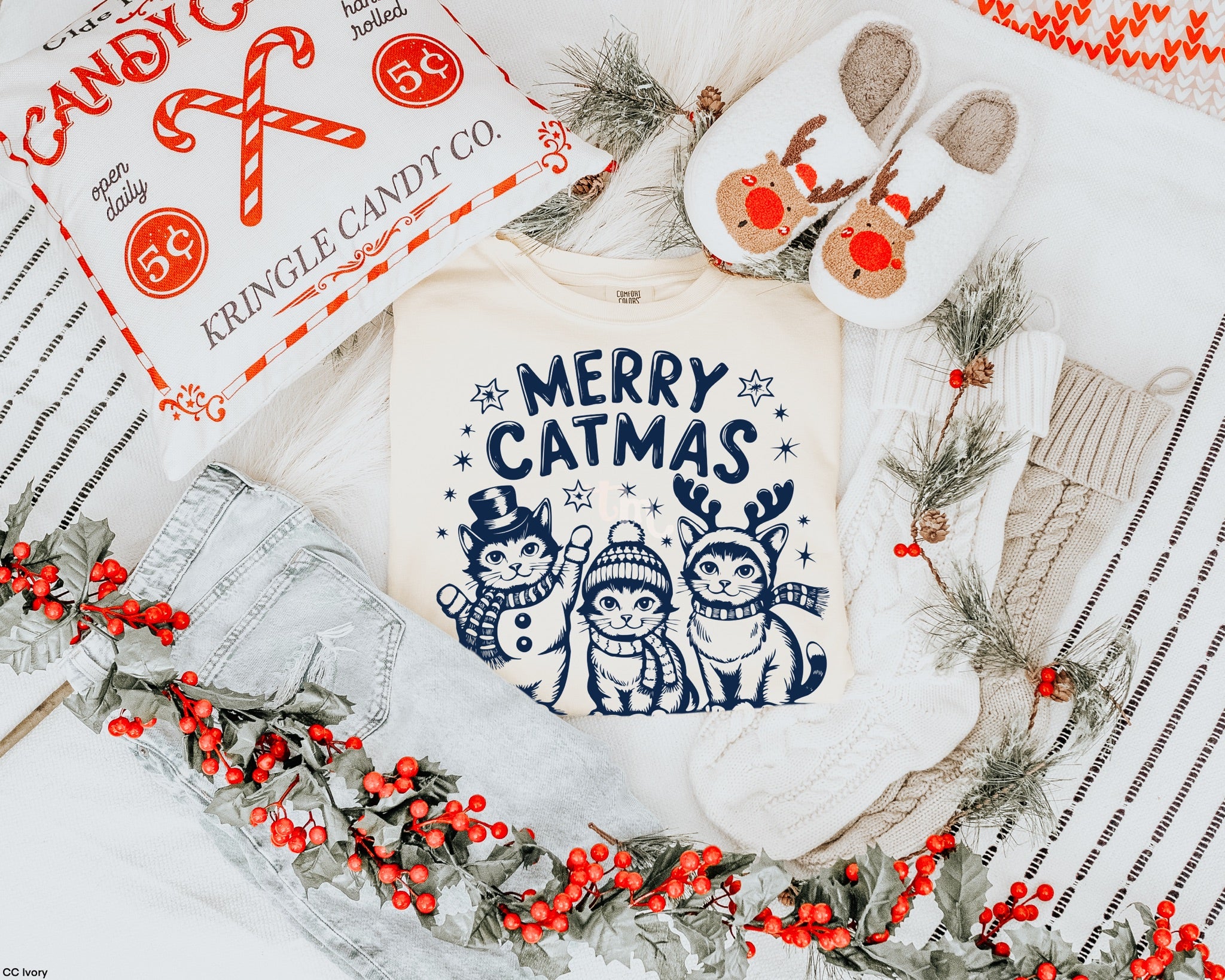 Merry Catmas NAVY INK