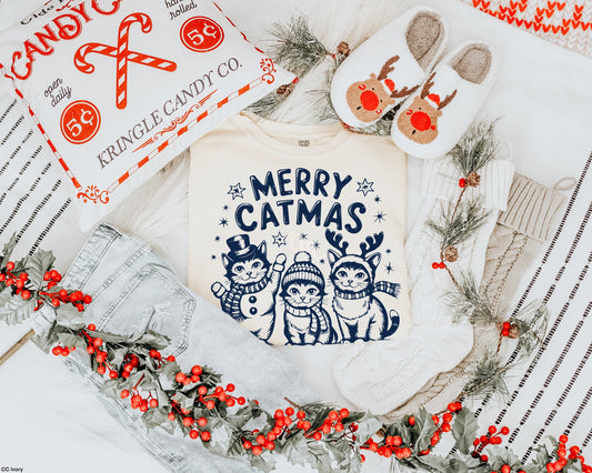TMT // Merry Catmas NAVY INK