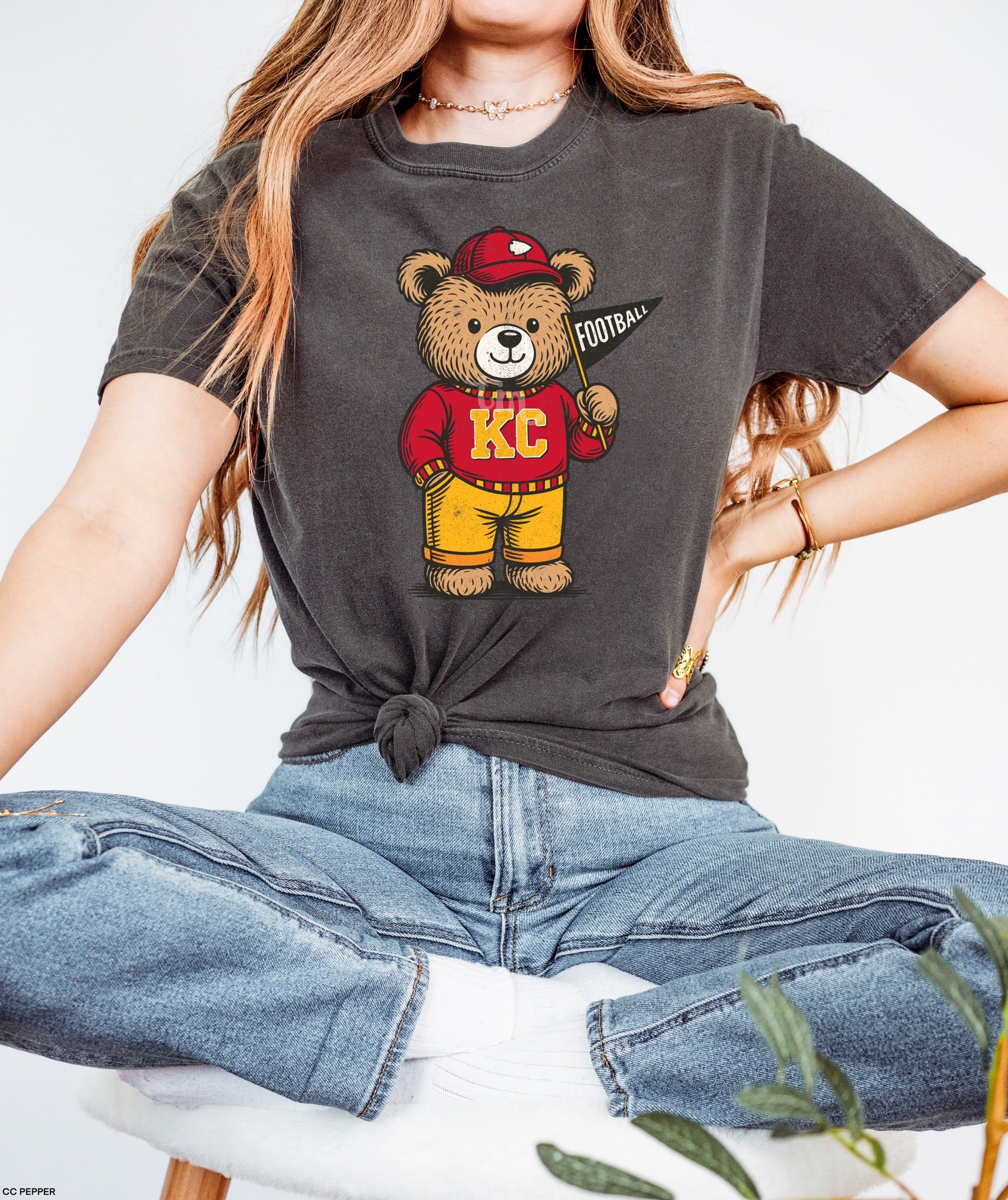 TMT // KC Football Bear MATTE CLEAR FILM