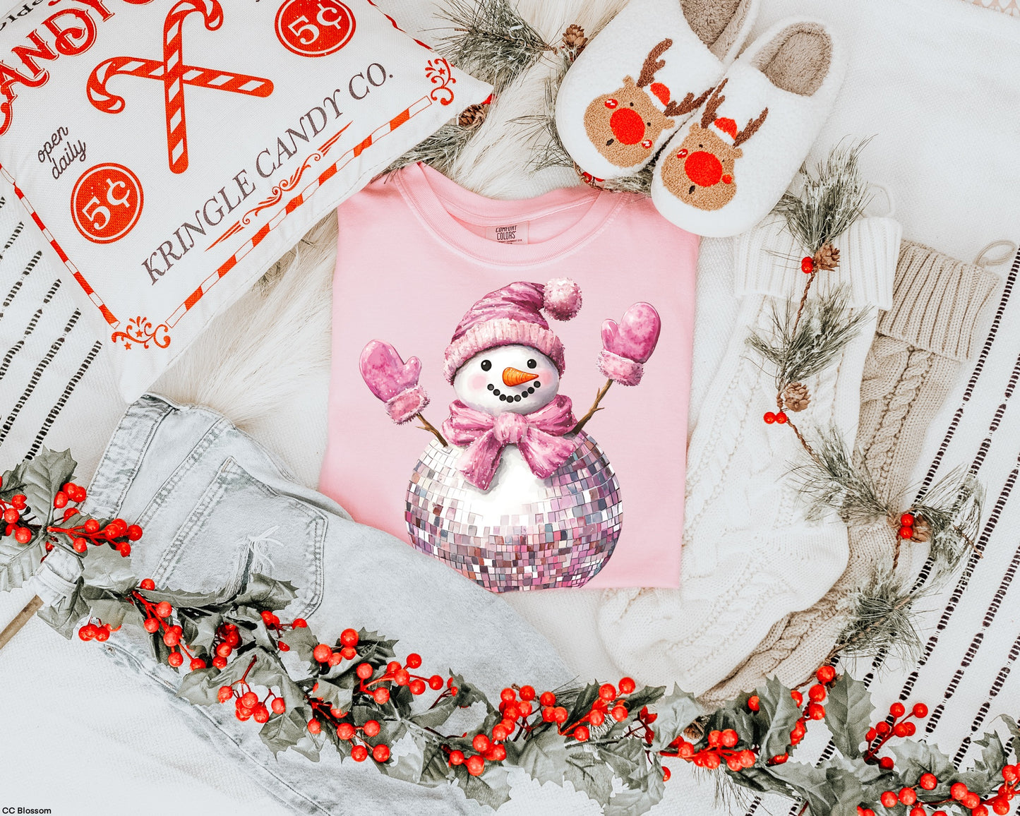 TMT // GLITTER Discoball Snowman MATTE CLEAR FILM
