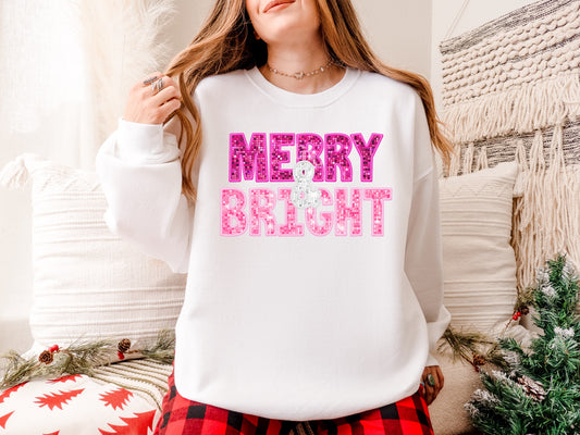 TMT // GLITTER Faux Embroidery Merry & Bright MATTE CLEAR FILM