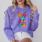 Faux Embroidery Flower Bunny MATTE CLEAR FILM