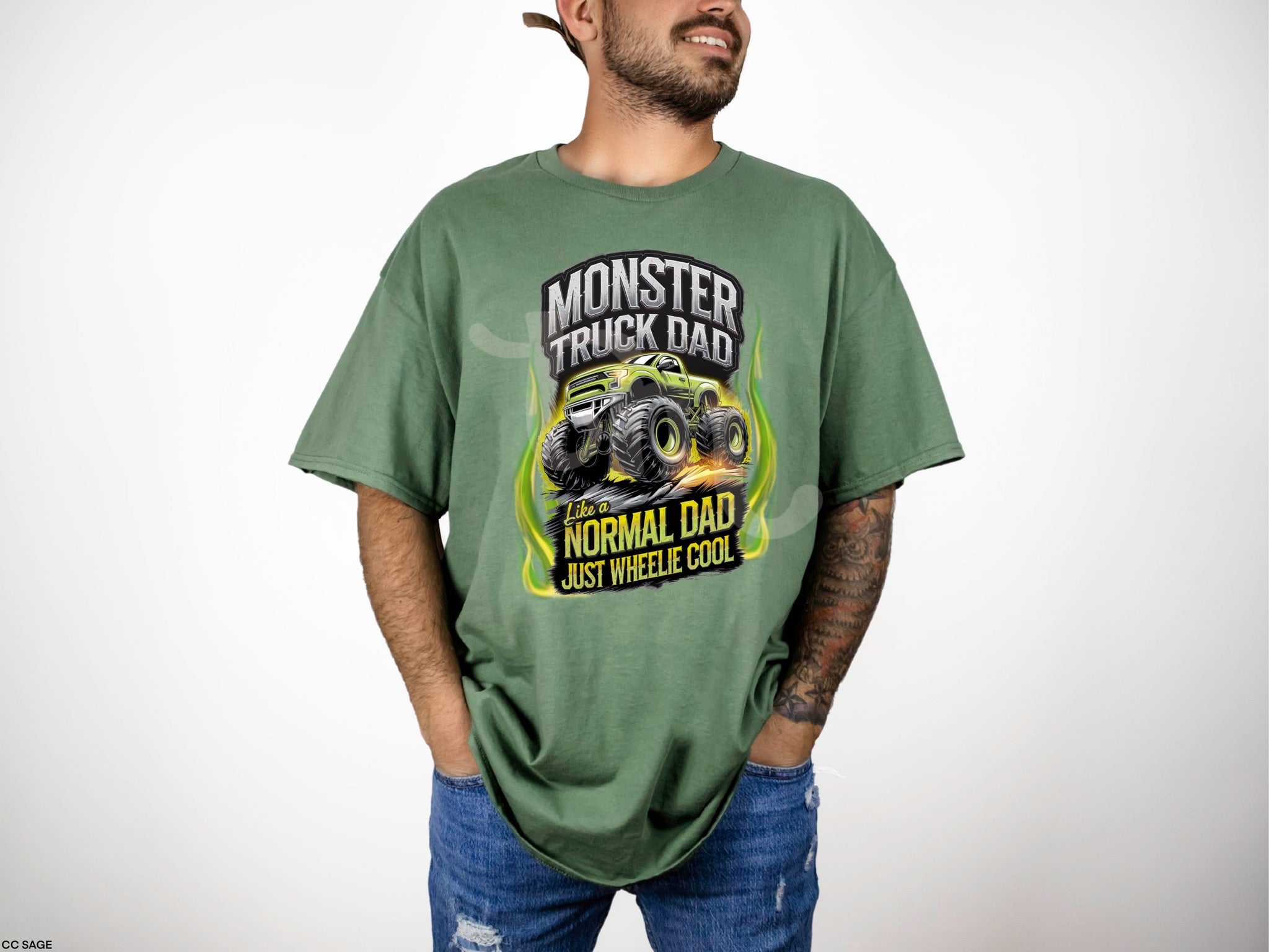 Monster Truck Dad MATTE CLEAR FILM