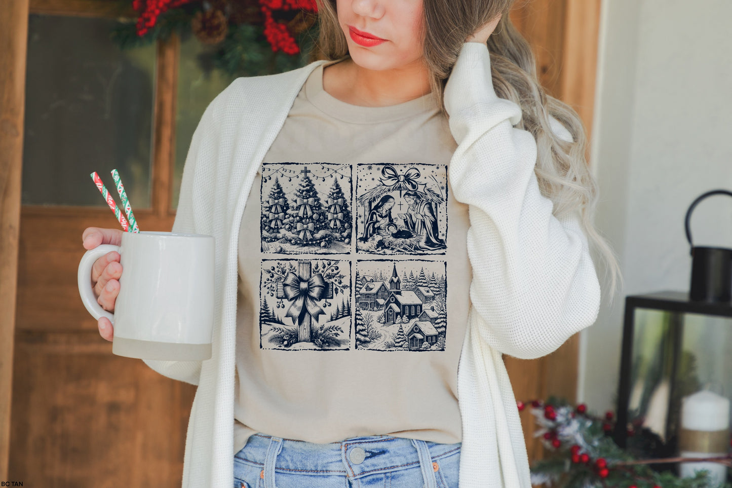 Vintage Christmas DARK NAVY INK