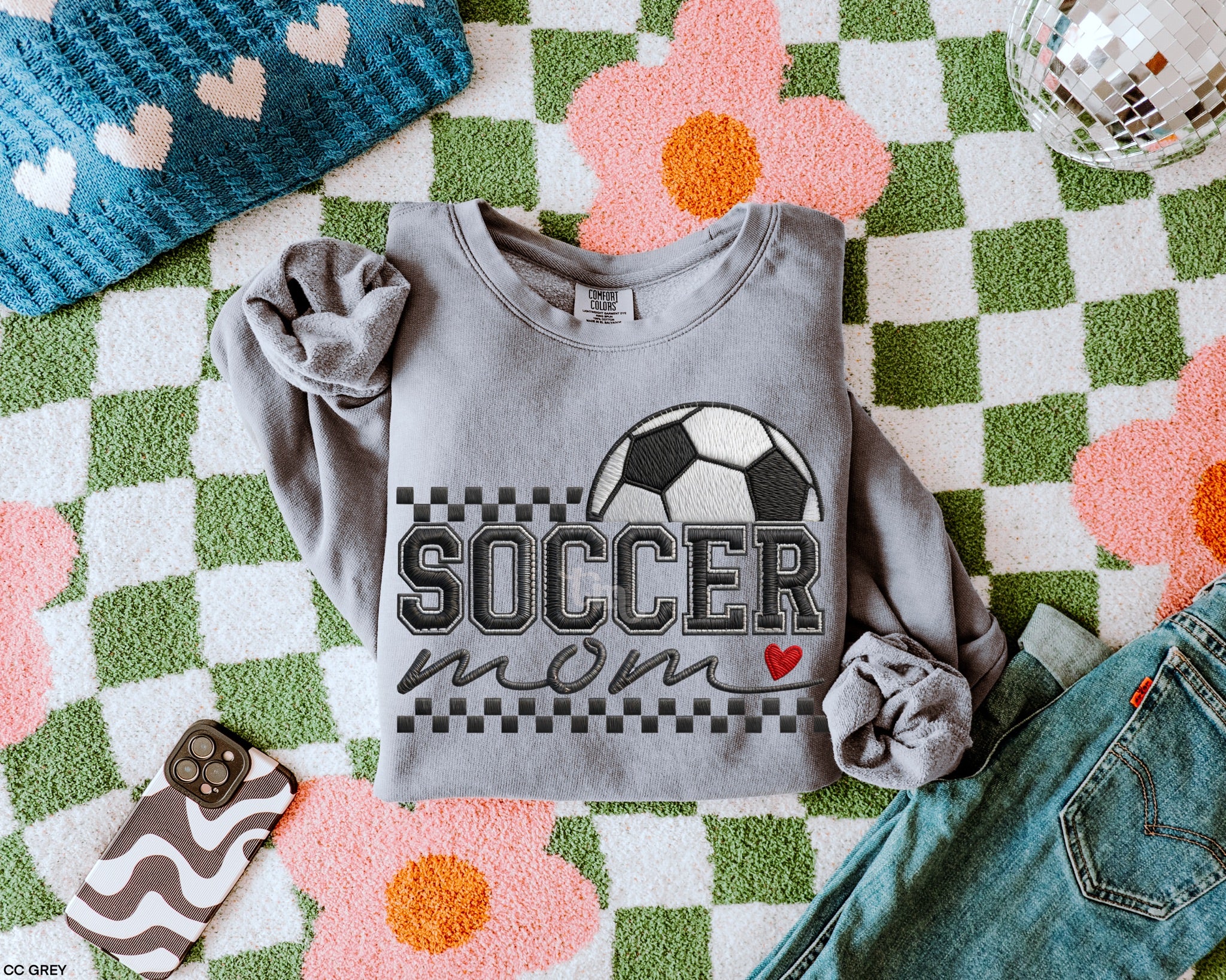 TMT // Faux Embroidery Soccer Mom MATTE CLEAR FILM