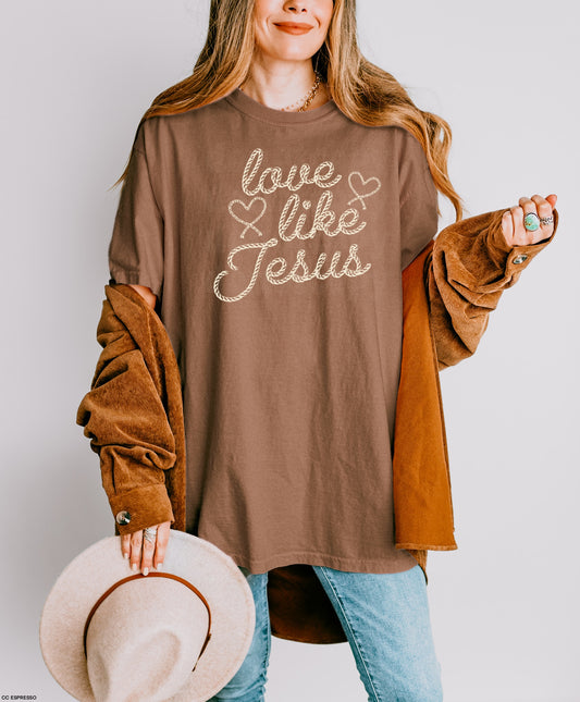 Love Like Jesus Rope BEIGE INK