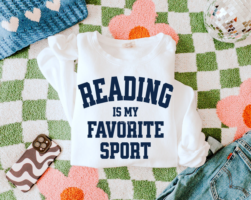 Reading is My Favorite Sport NAVY INK