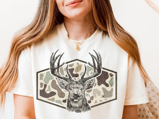 Camo Deer Frame MATTE CLEAR FILM