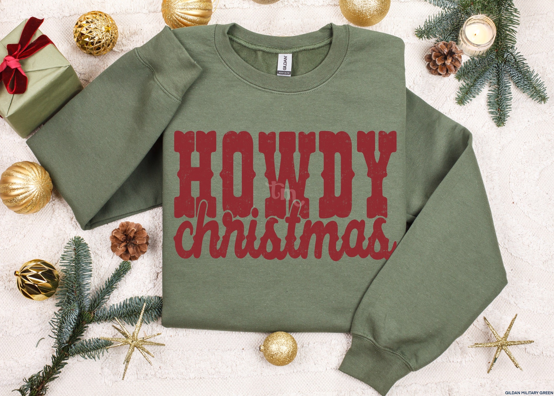 Howdy Christmas RED INK