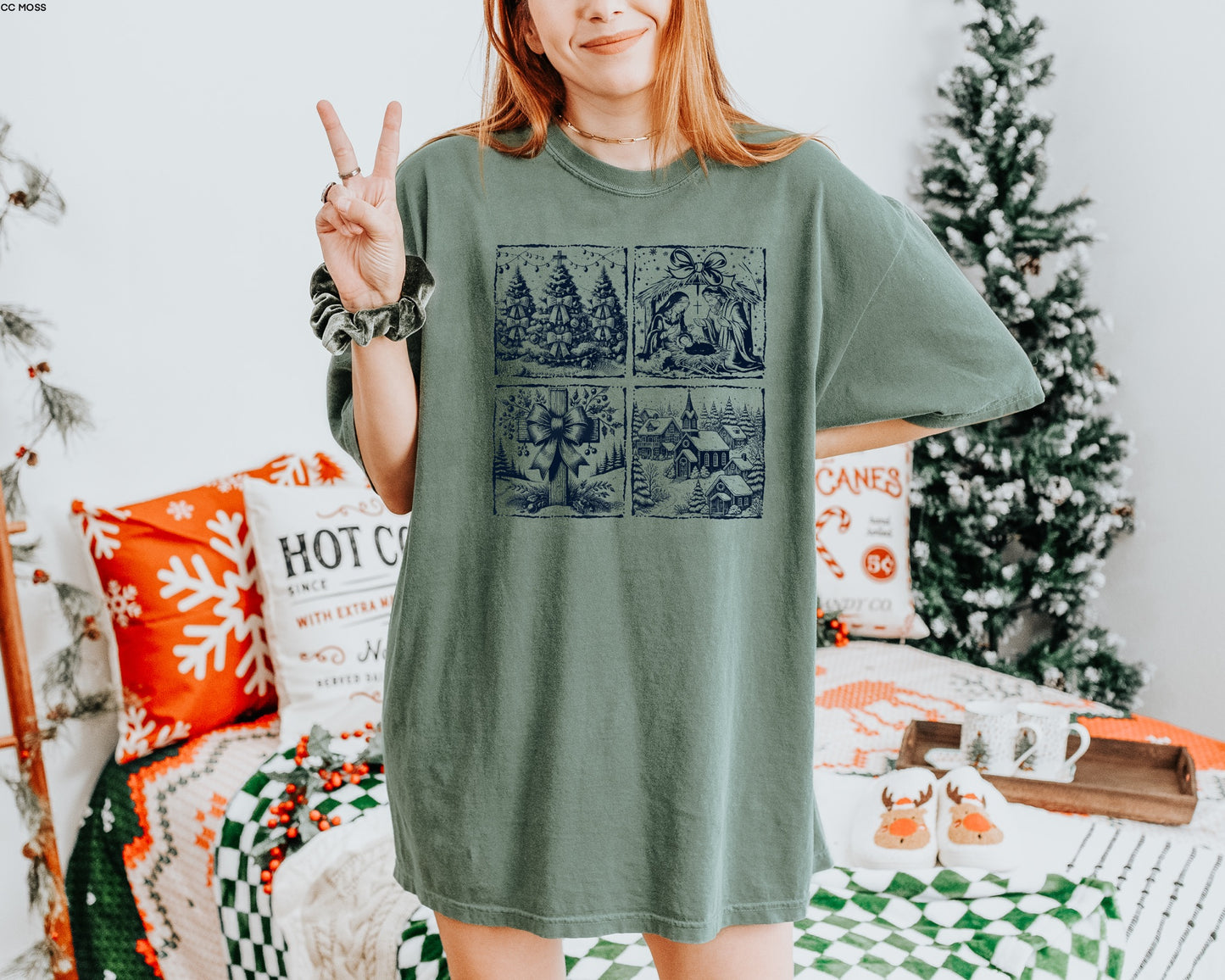 Vintage Christmas DARK NAVY INK