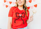 TMT // Faux Knit Valentine's Bow MATTE CLEAR FILM