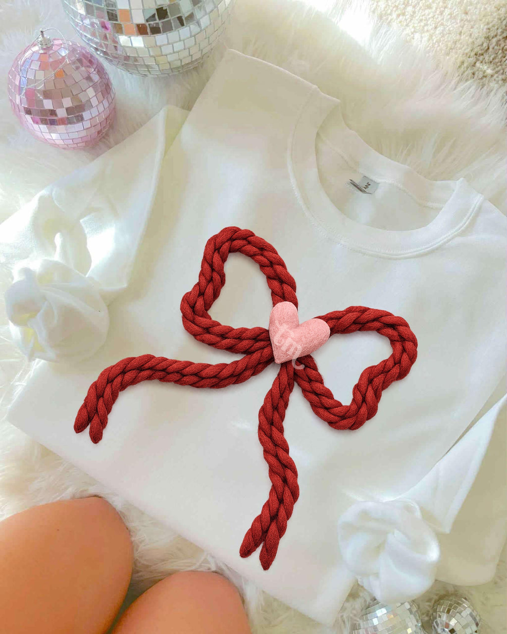 TMT // Faux Knit Valentine's Bow MATTE CLEAR FILM