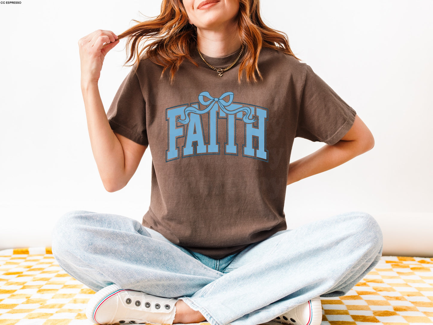 Varsity Faith Coquette Blue With Optional Pocket MATTE CLEAR FILM