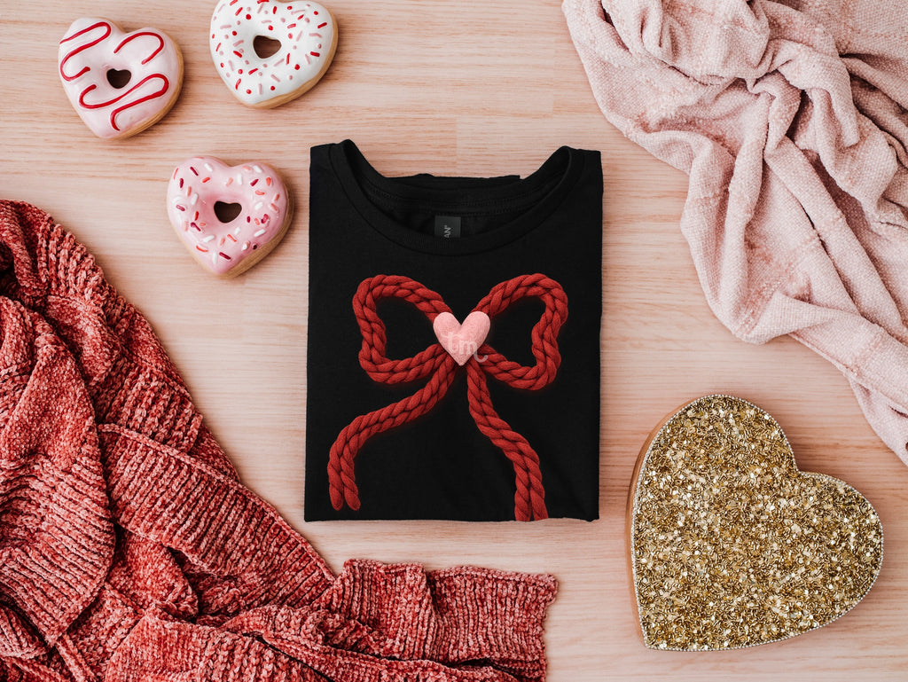 TMT // Faux Knit Valentine's Bow MATTE CLEAR FILM