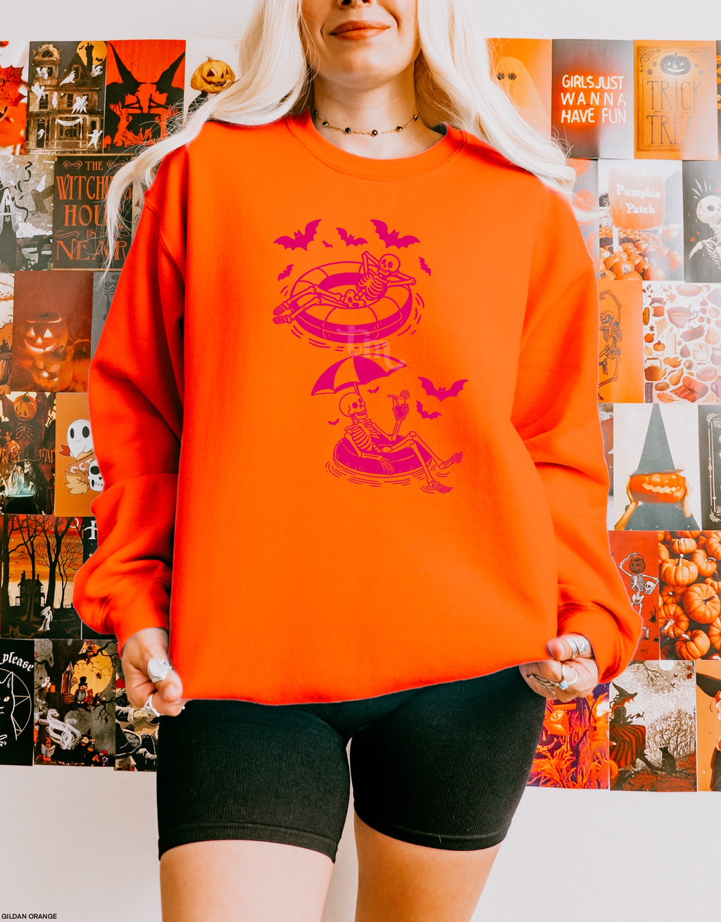 Floating Skellie Buddies HOT PINK INK